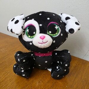 P.lushies Dottie‎ Wooffington Black White Polka Dot Puppy Dog Stuffed Animal Toy